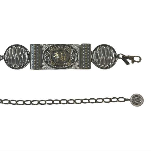 CHICO’S ADJUSTABLE METAL STATEMENT BELT **NWOT** - Picture 2 of 9